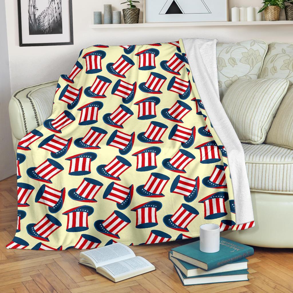 Uncle Sam Print Pattern Blanket-grizzshop