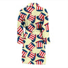 Uncle Sam Print Pattern Men Long Robe-grizzshop