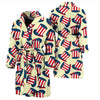 Uncle Sam Print Pattern Men Long Robe-grizzshop