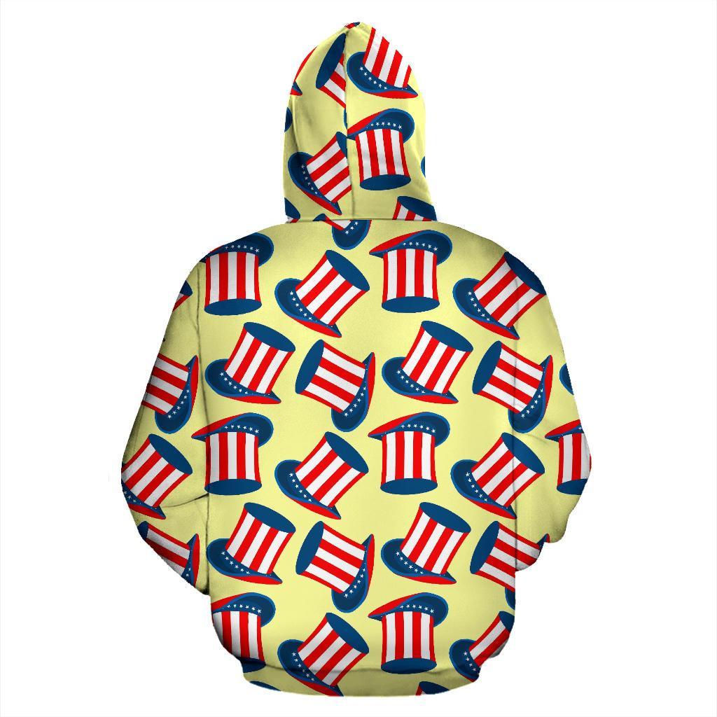 Uncle Sam Print Pattern Men Women Pullover Hoodie-grizzshop