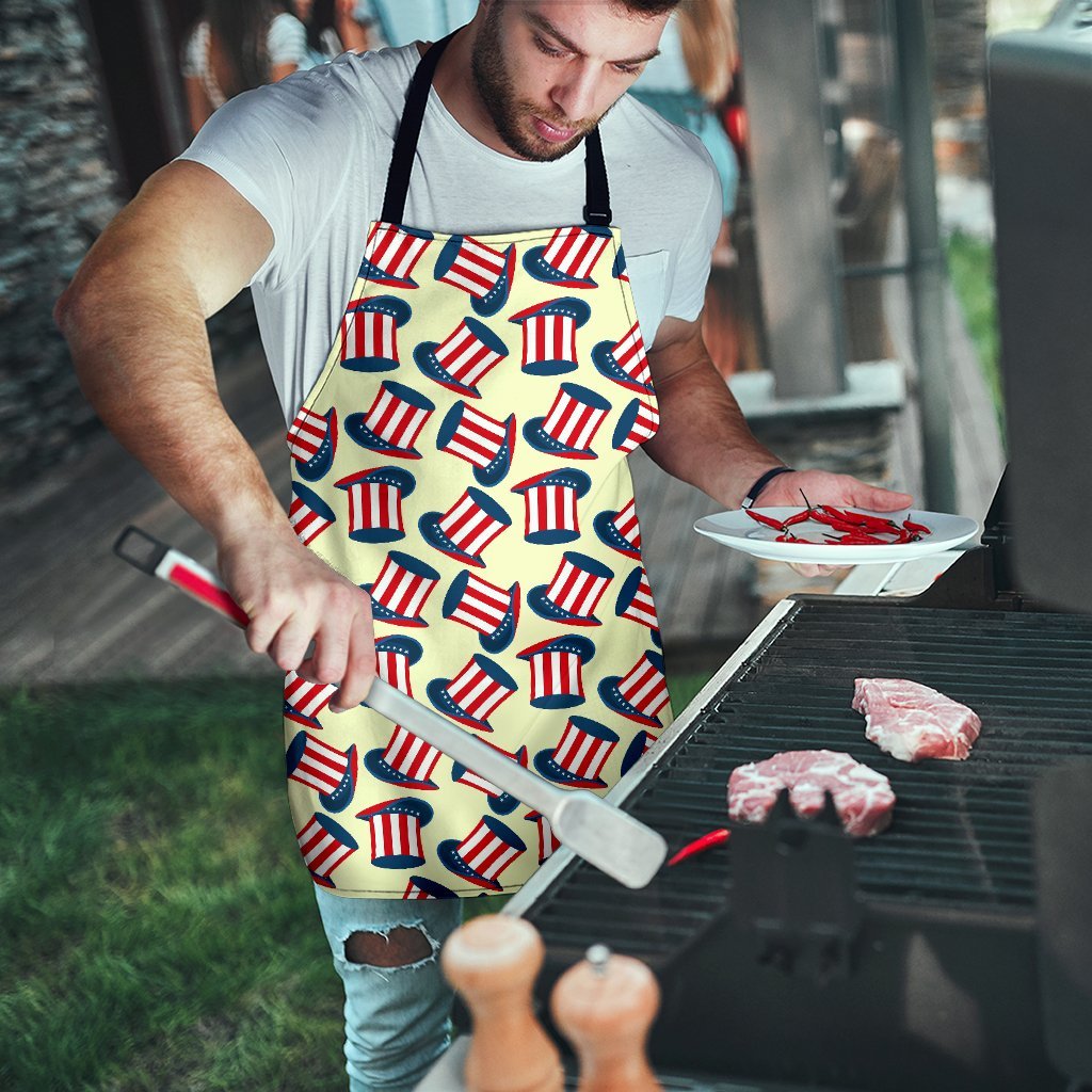 Uncle Sam Print Pattern Men's Apron-grizzshop