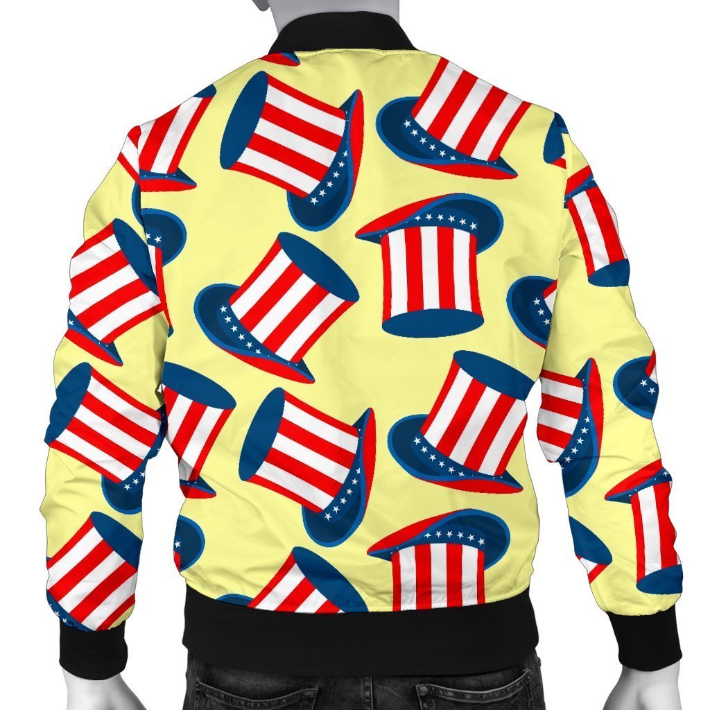 Uncle Sam Print Pattern Men's Bomber Jacket-grizzshop