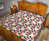 Uncle Sam Print Pattern Quilt-grizzshop