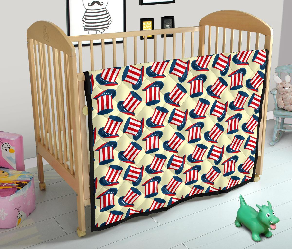 Uncle Sam Print Pattern Quilt-grizzshop