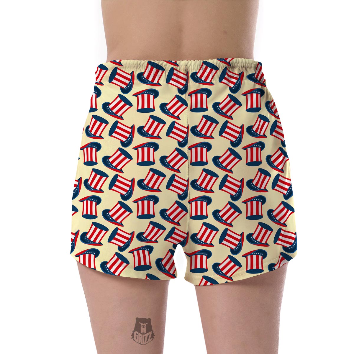 Uncle Sam Print Pattern Women's Shorts-grizzshop
