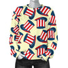 Uncle Sam Print Pattern Women's Sweatshirt-grizzshop