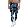 Underwater Blue Tattoo Print Pattern Men's Leggings-grizzshop