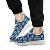 Underwater Blue Tattoo Print Pattern White Athletic Shoes-grizzshop
