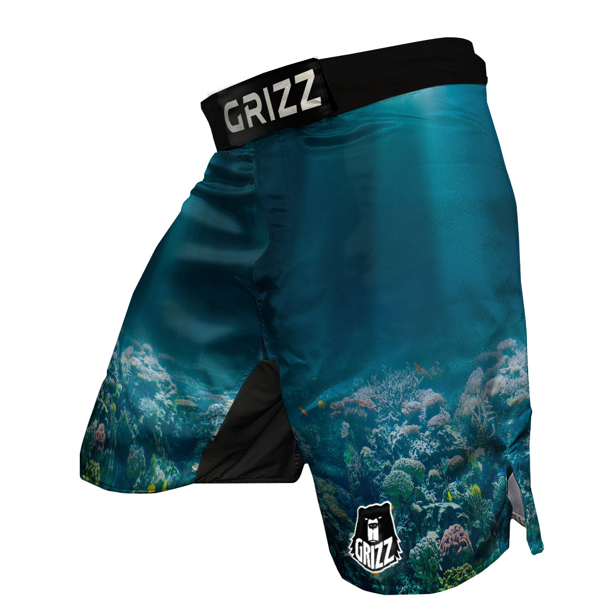 Underwater Ocean Print MMA Shorts-grizzshop