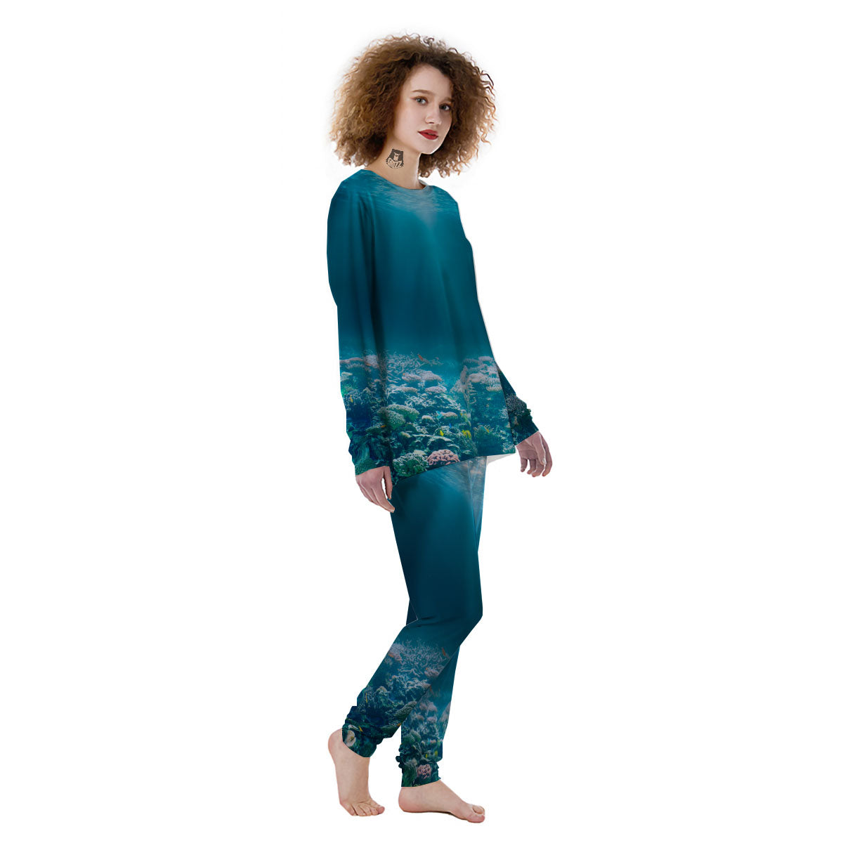 Underwater Ocean Print Women's Pajamas-grizzshop