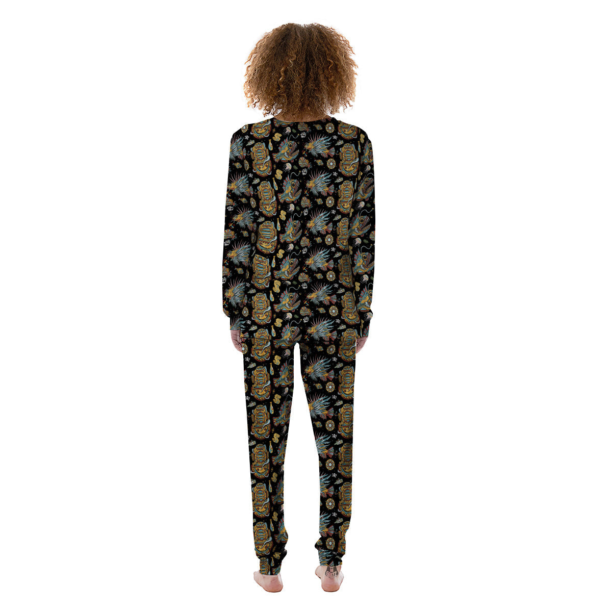 Underwater World Colorful Print Pattern Women's Pajamas-grizzshop