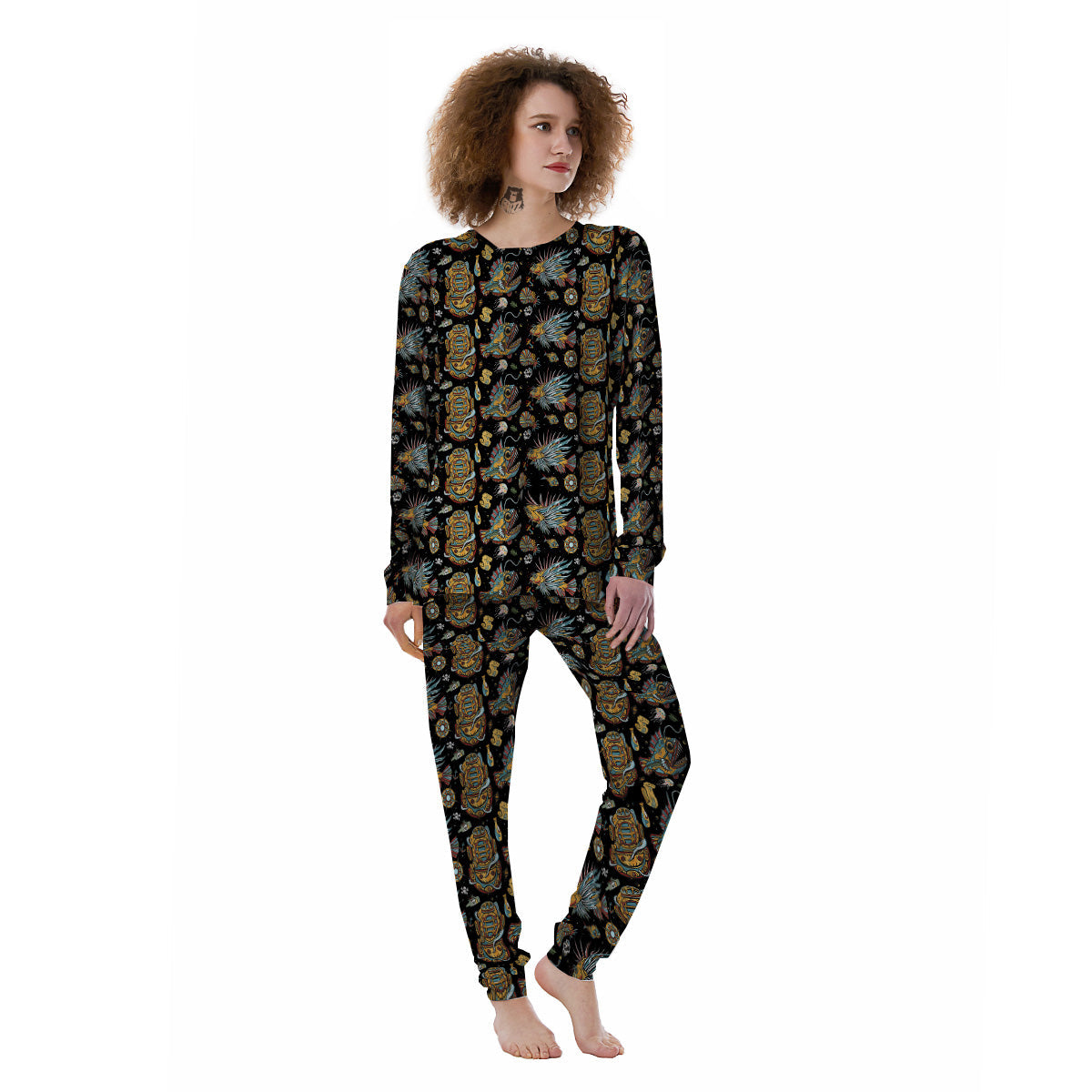 Underwater World Colorful Print Pattern Women's Pajamas-grizzshop