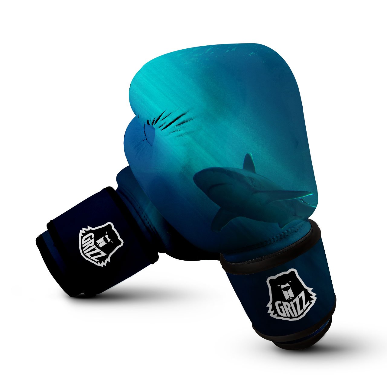 Underwear Shark Print Boxing Gloves-grizzshop