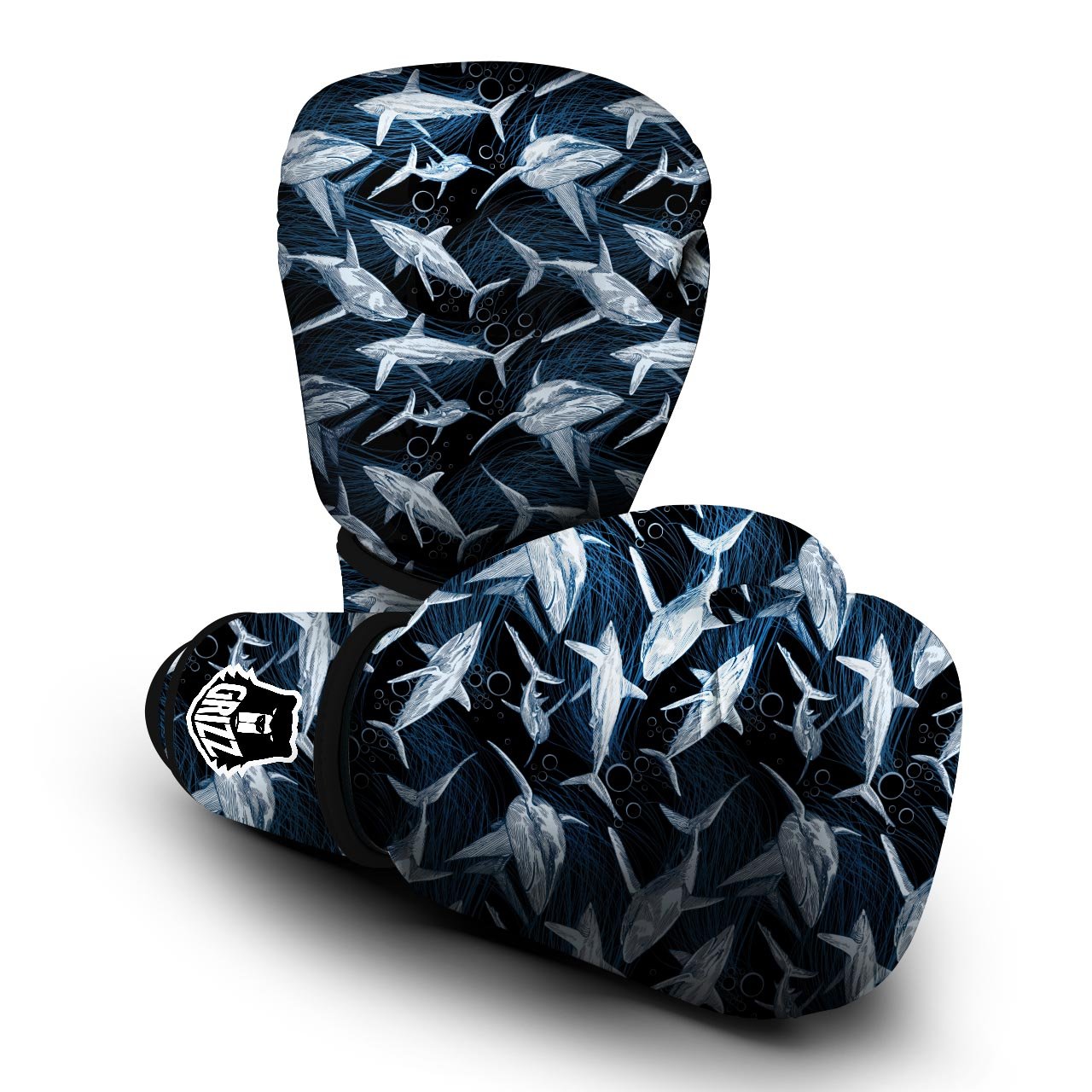 Underwear Shark Print Pattern Boxing Gloves-grizzshop
