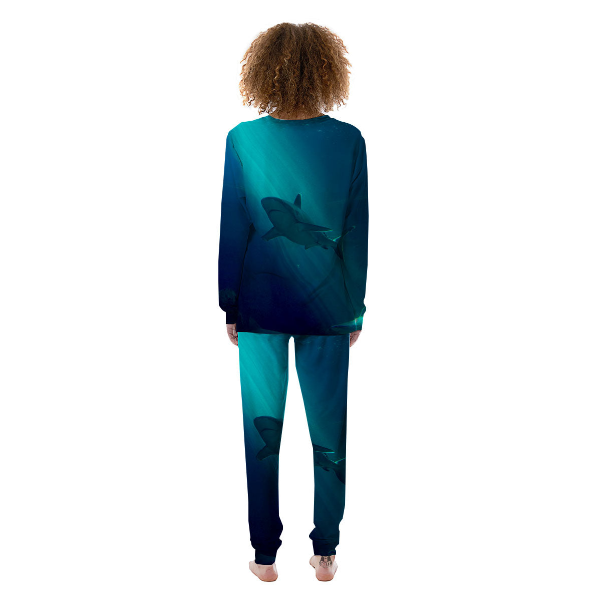 Underwear Shark Print Women's Pajamas-grizzshop