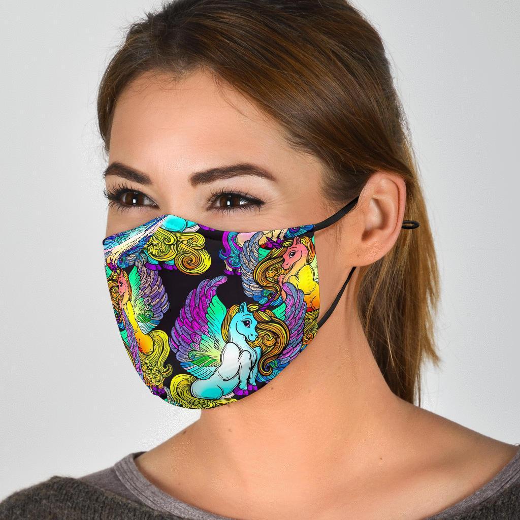 Unicon Cartoon Pattern Print Face Mask-grizzshop