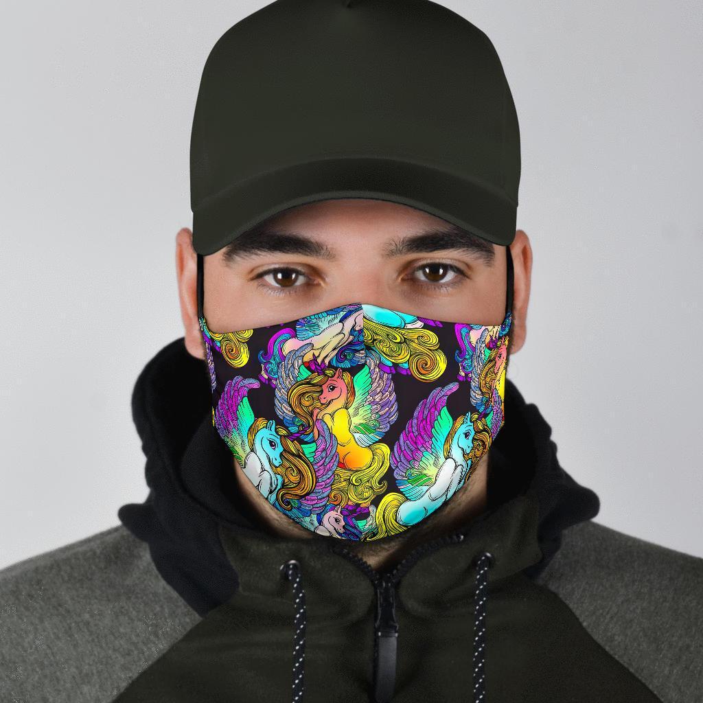 Unicon Cartoon Pattern Print Face Mask-grizzshop