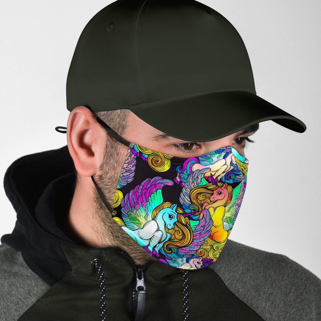 Unicon Cartoon Pattern Print Face Mask-grizzshop