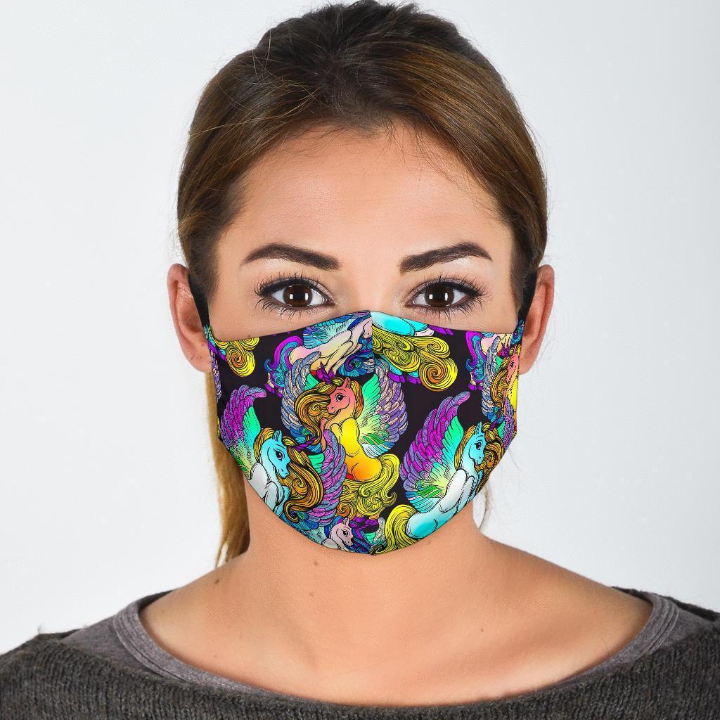 Unicon Cartoon Pattern Print Face Mask-grizzshop