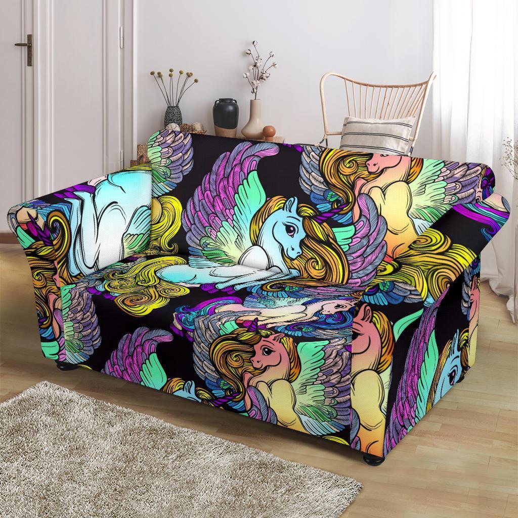 Unicon Cartoon Pattern Print Loveseat Cover-grizzshop