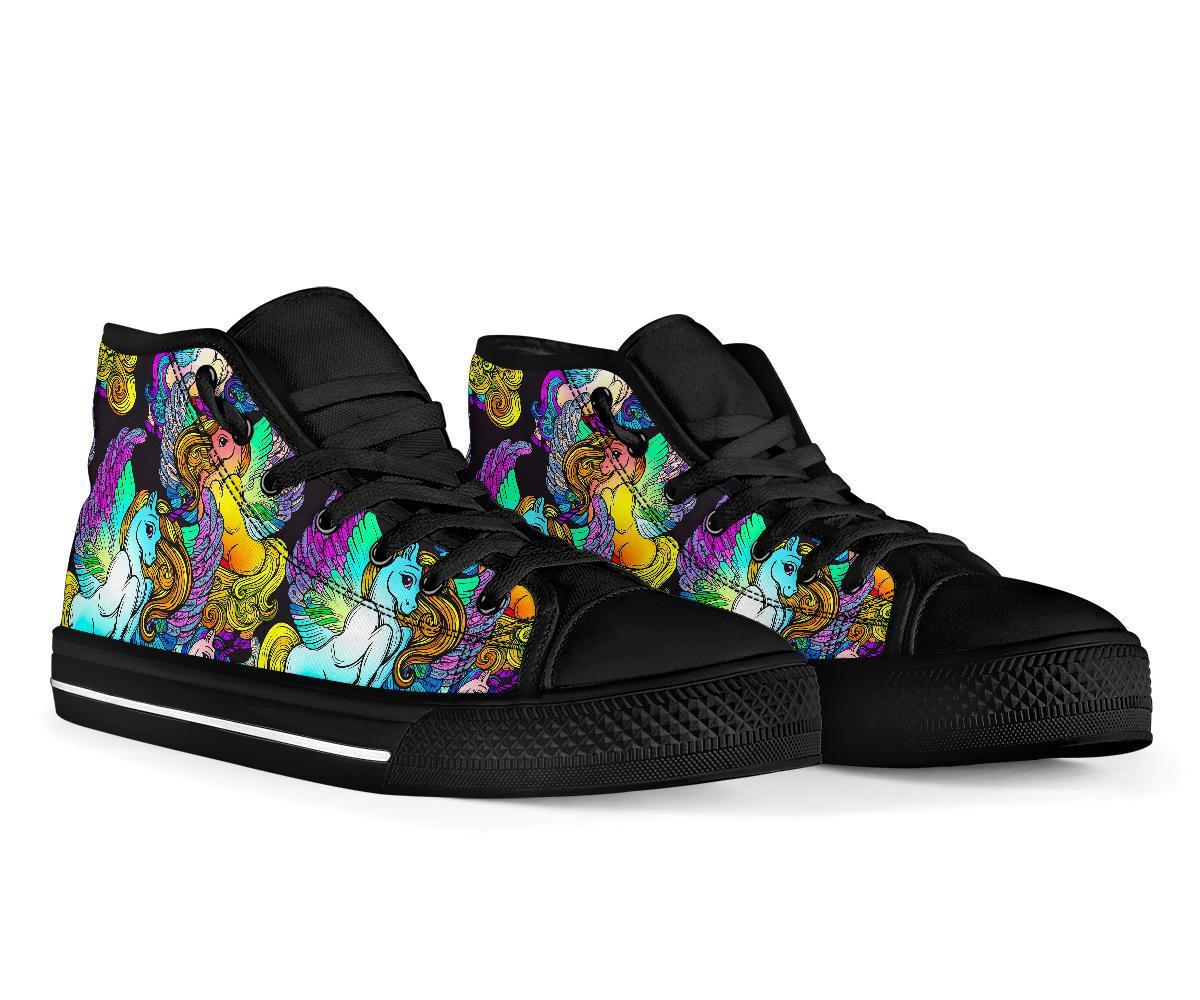 Unicon Cartoon Pattern Print Men Women's High Top Shoes-grizzshop