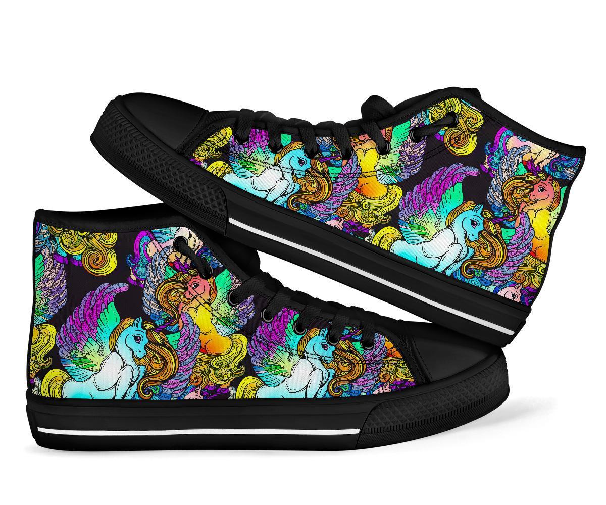Unicon Cartoon Pattern Print Men Women's High Top Shoes-grizzshop