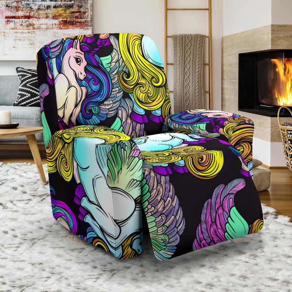 Unicon Cartoon Pattern Print Recliner Cover-grizzshop