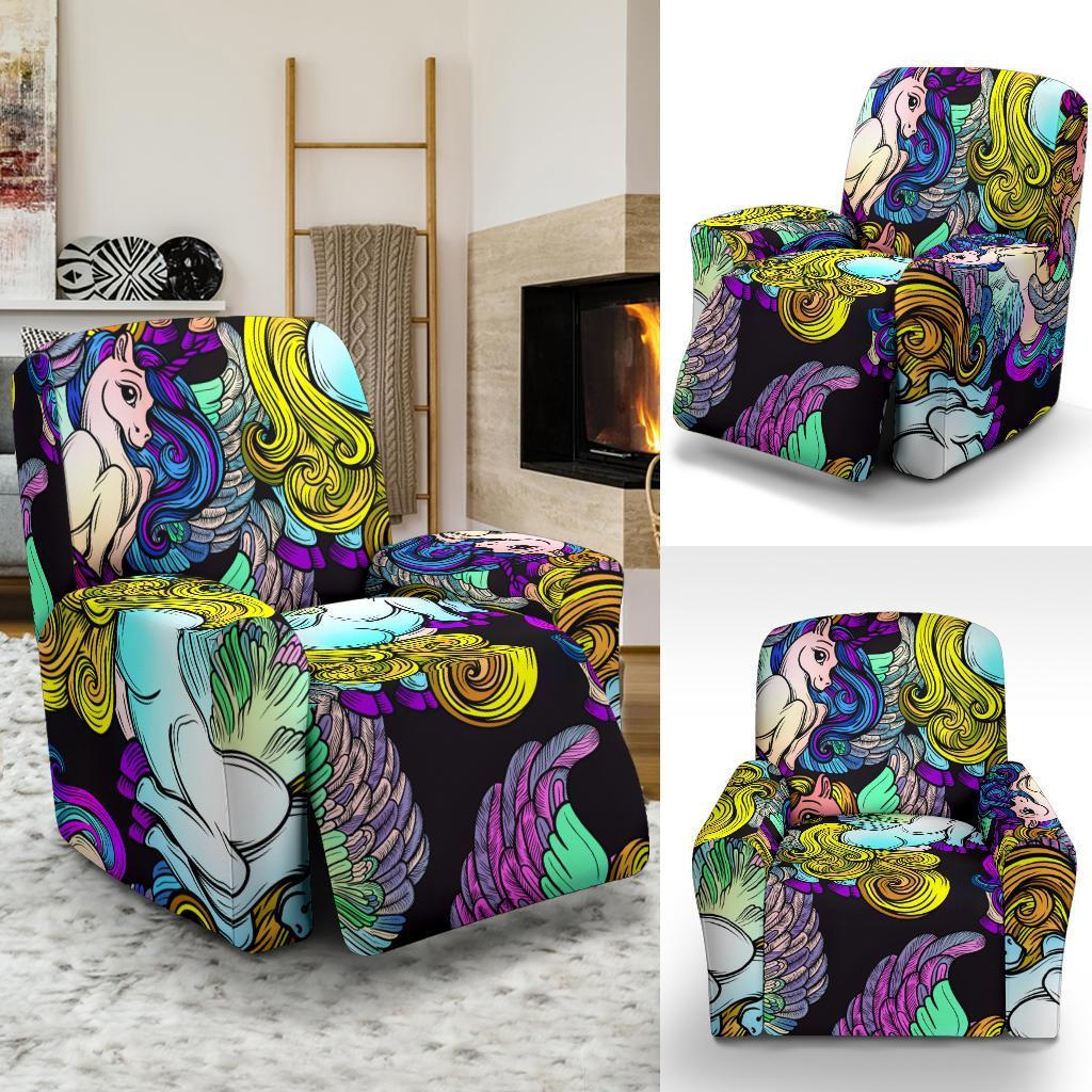 Unicon Cartoon Pattern Print Recliner Cover-grizzshop