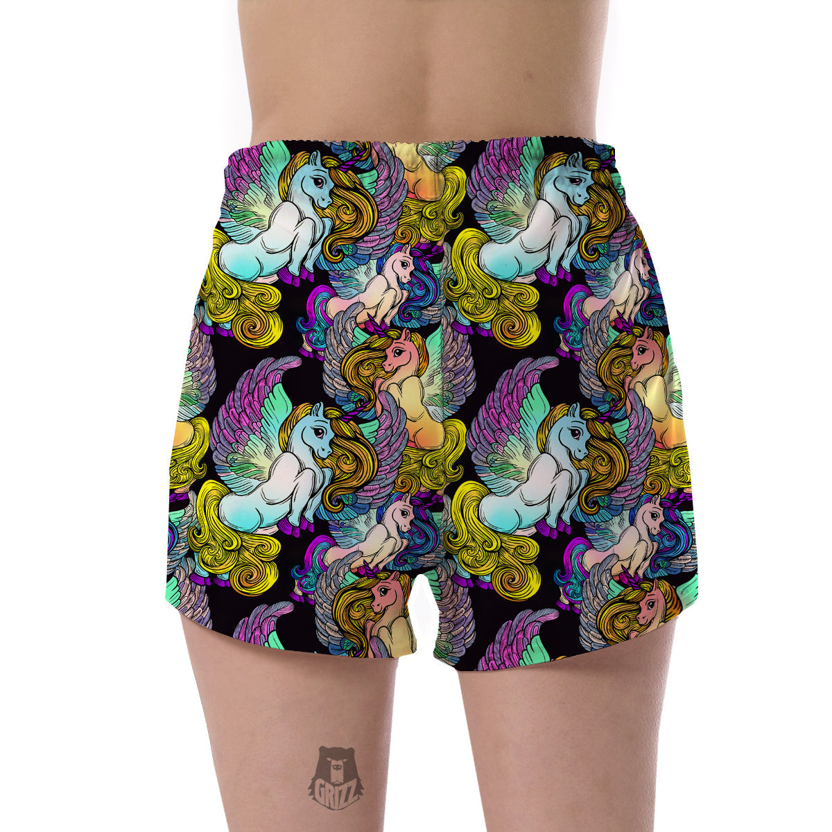 Unicon Cartoon Pattern Print Women's Shorts-grizzshop