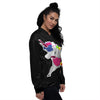 Unicorn 8-Bit Pixel Print Women's Bomber Jacket-grizzshop