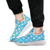 Unicorn Blue Rainbow Print Pattern White Athletic Shoes-grizzshop