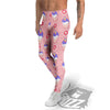 Unicorn Donut Pink Girly Print Pattern Men's Leggings-grizzshop