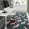 Load image into Gallery viewer, Unicorn Floral Pattern Print Floor Mat-grizzshop