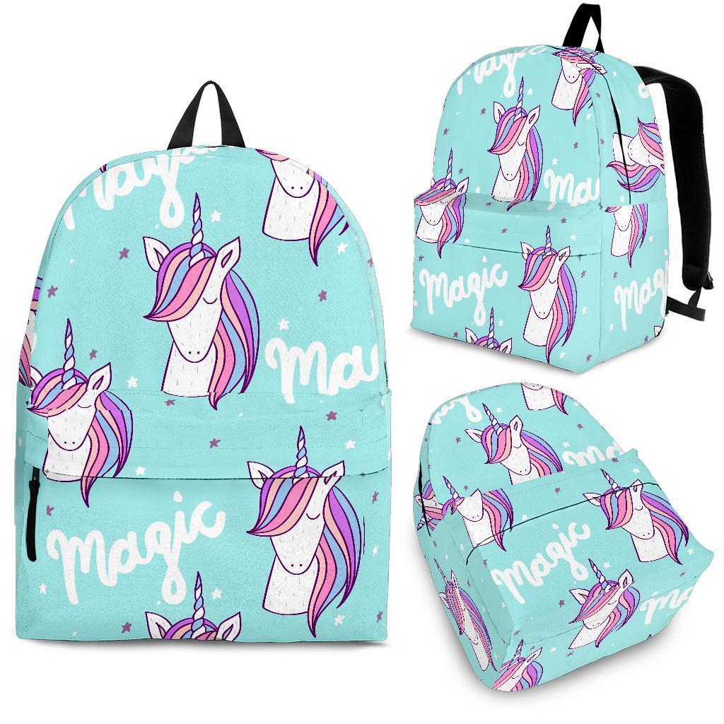 Unicorn Pastel Pattern Print Backpack-grizzshop