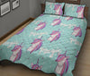 Unicorn Pastel Pattern Print Bed Set Quilt-grizzshop