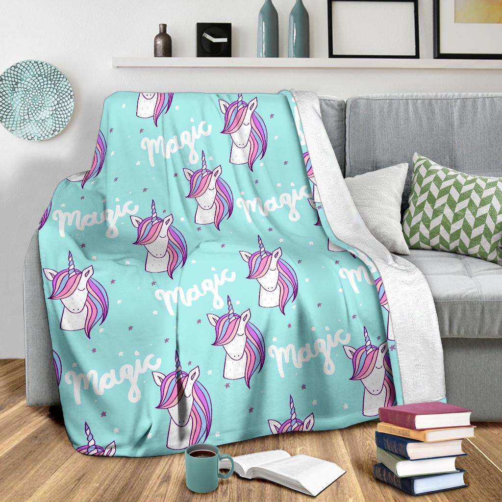 Unicorn Pastel Pattern Print Blanket-grizzshop