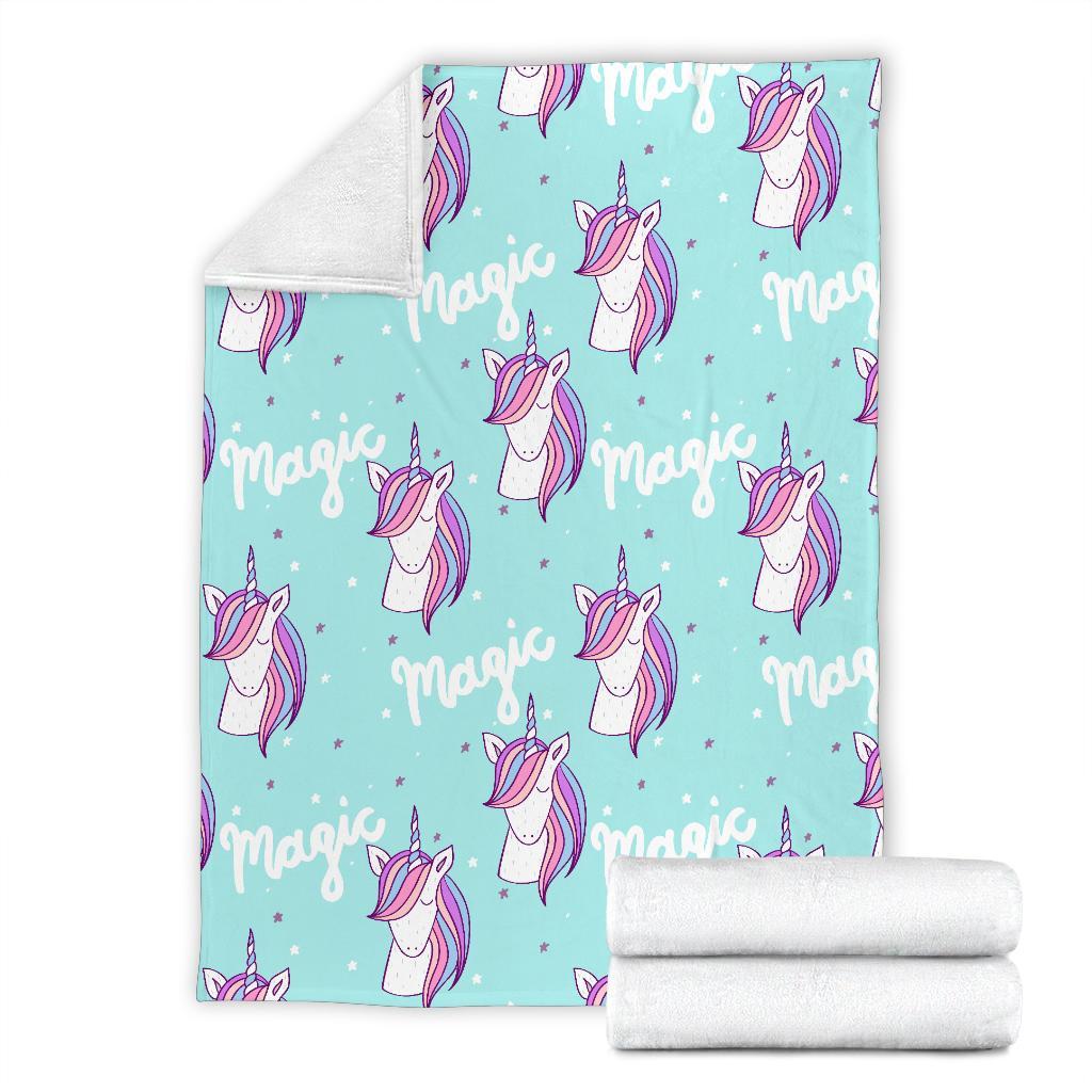 Unicorn Pastel Pattern Print Blanket-grizzshop