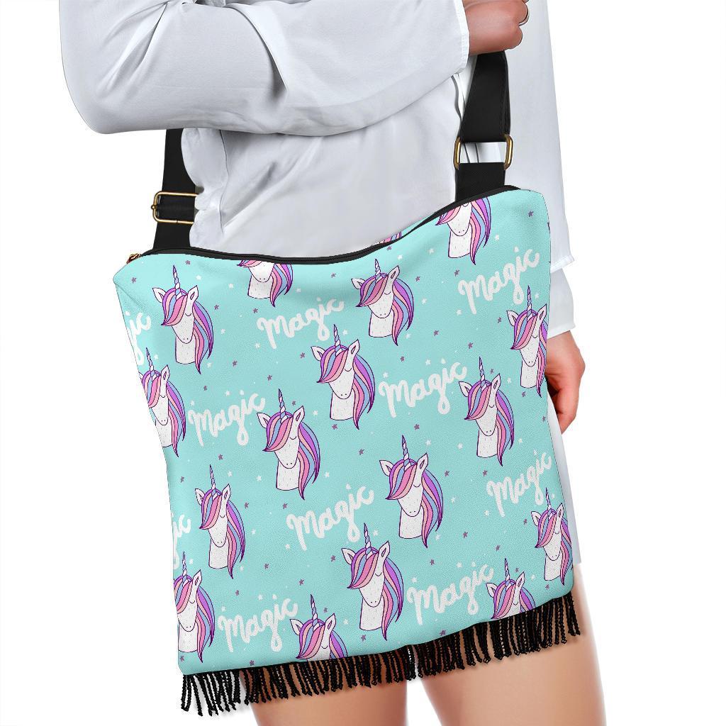 Unicorn Pastel Pattern Print Crossbody bags-grizzshop