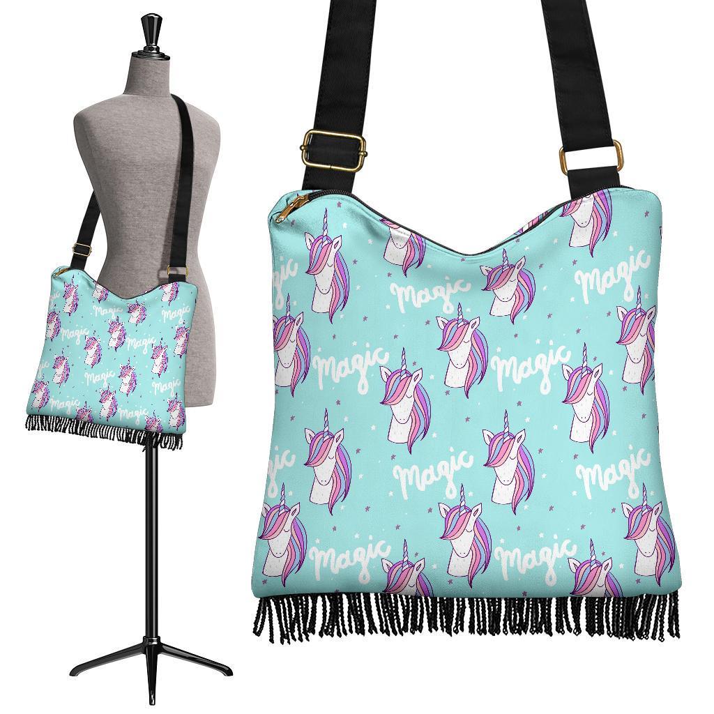 Unicorn Pastel Pattern Print Crossbody bags-grizzshop