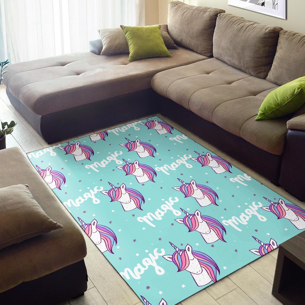 Unicorn Pastel Pattern Print Floor Mat-grizzshop