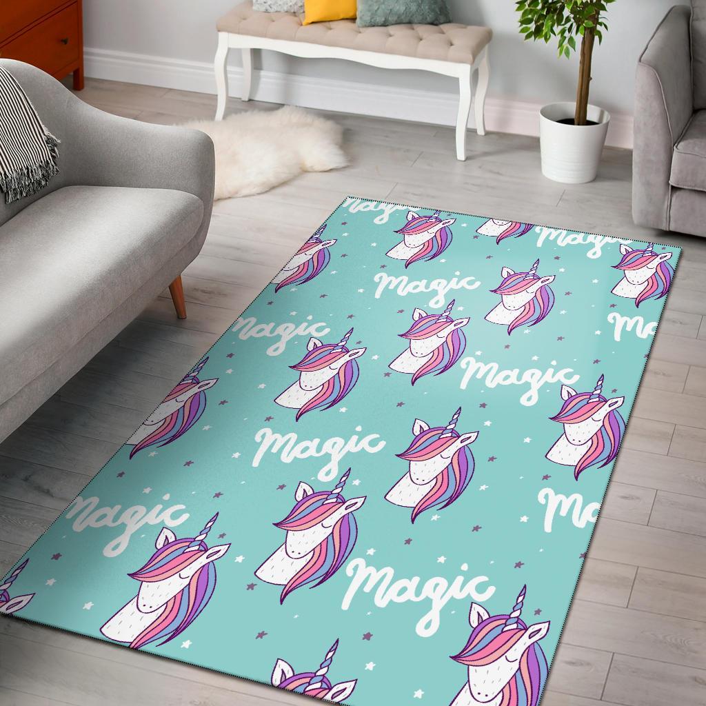 Unicorn Pastel Pattern Print Floor Mat-grizzshop