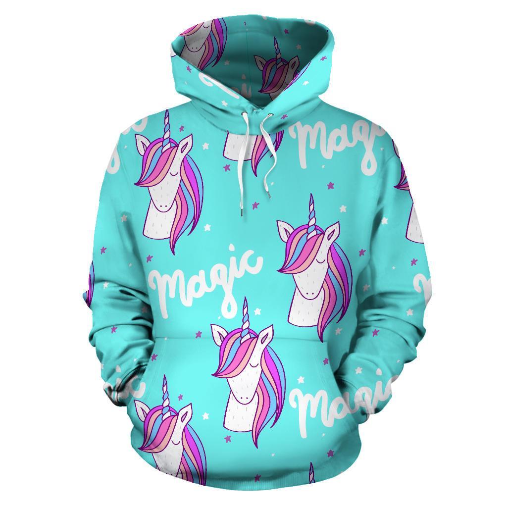 Unicorn Pastel Pattern Print Men Women Pullover Hoodie-grizzshop