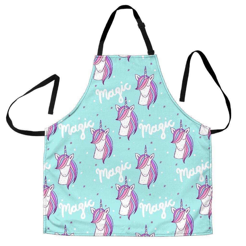 Unicorn Pastel Pattern Print Men's Apron-grizzshop