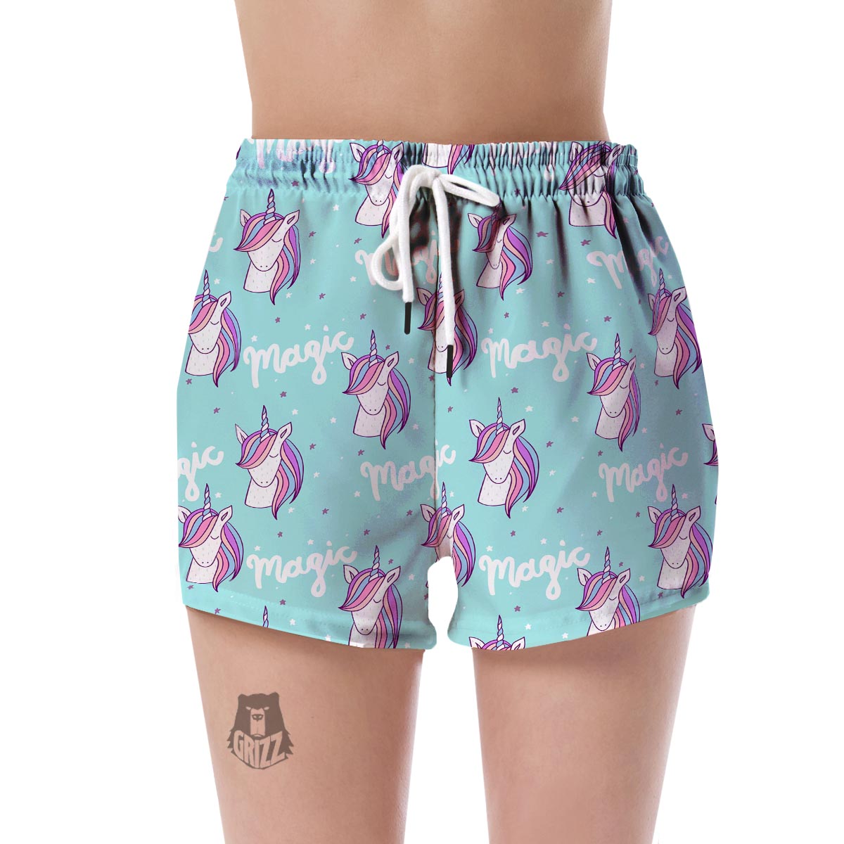 Unicorn Pastel Pattern Print Women's Shorts-grizzshop