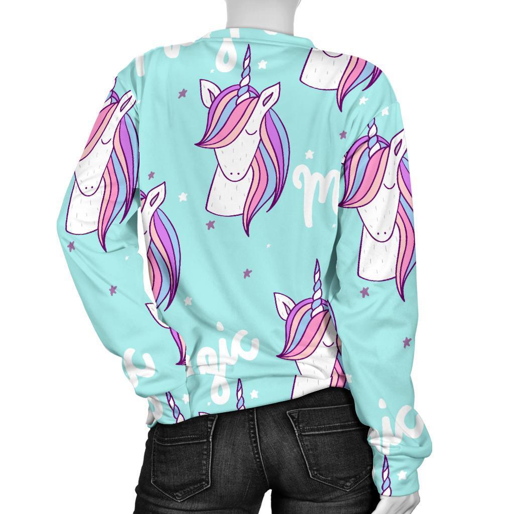 Unicorn Pastel Pattern Print Women's Sweatshirt-grizzshop