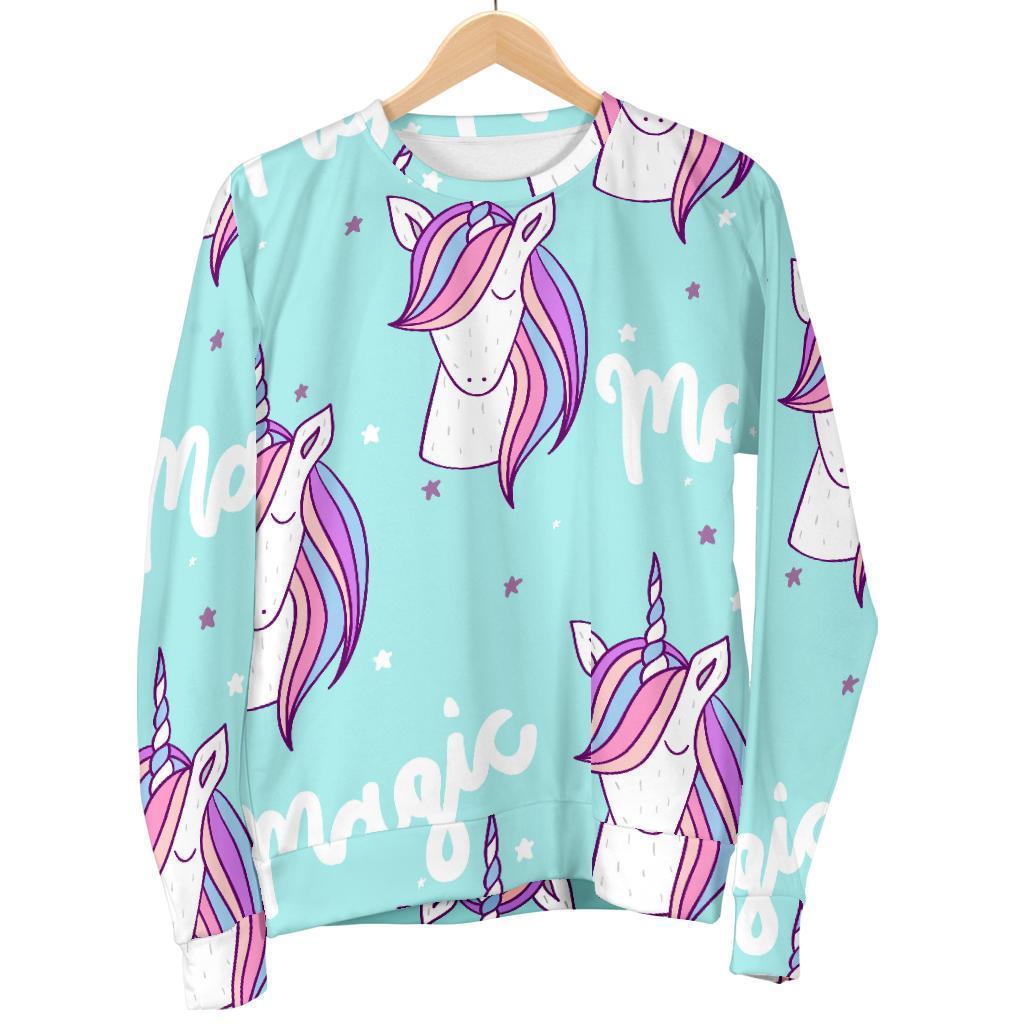 Unicorn Pastel Pattern Print Women's Sweatshirt-grizzshop