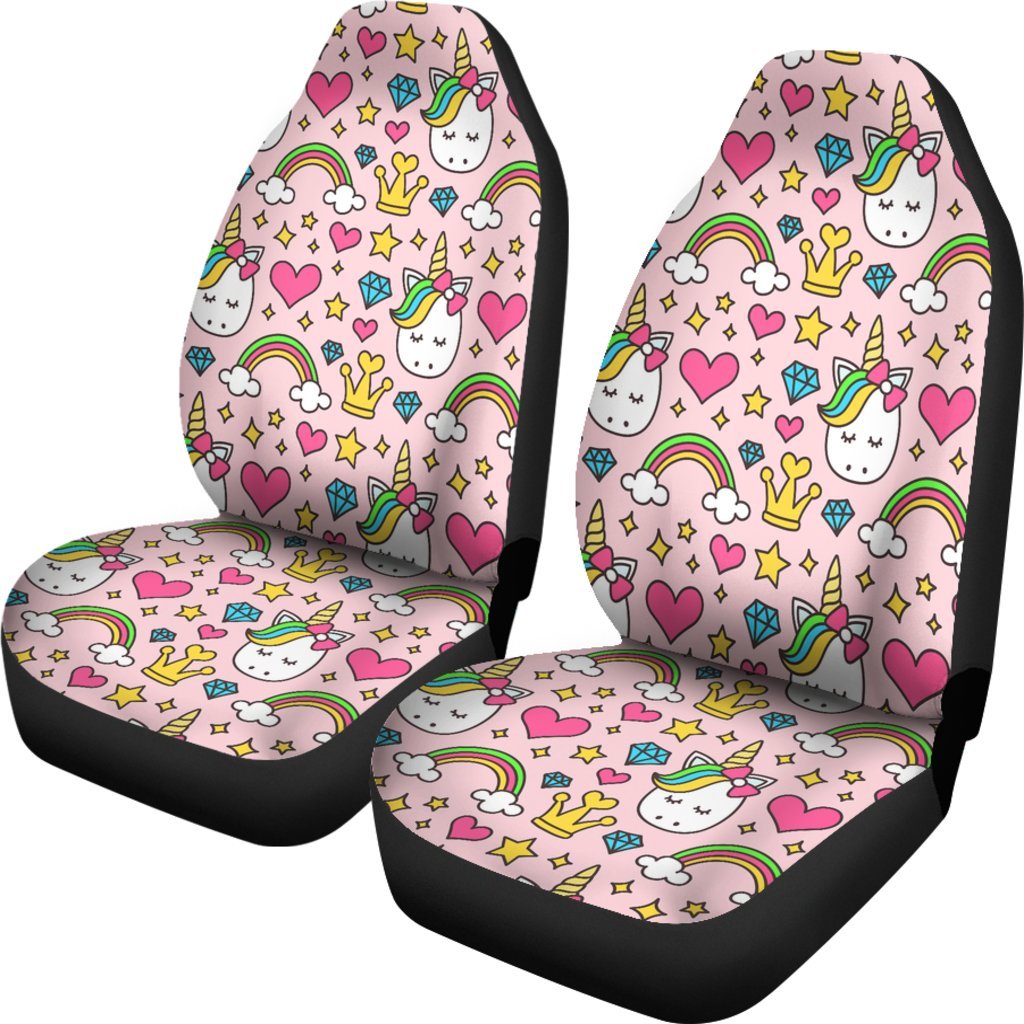 Unicorn Pattern Print Universal Fit Car Seat Covers-grizzshop