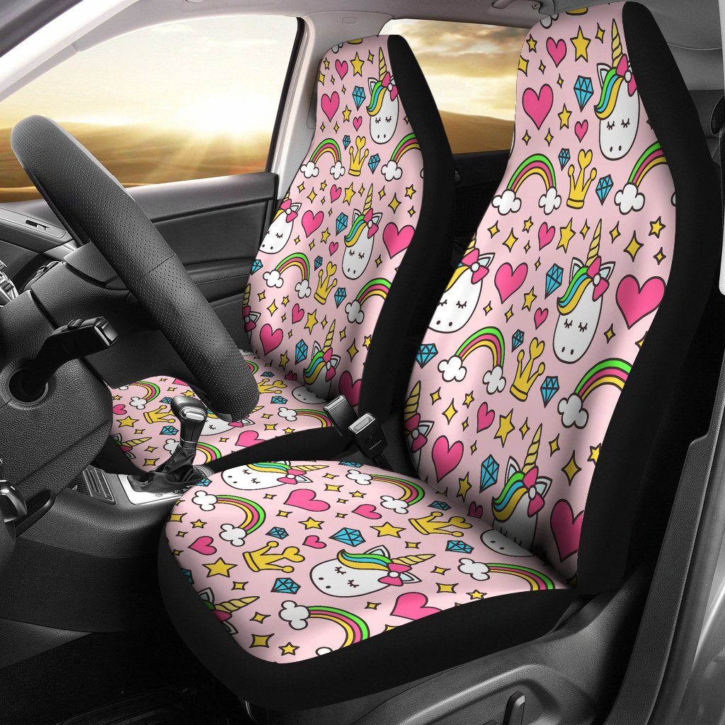 Unicorn Pattern Print Universal Fit Car Seat Covers-grizzshop