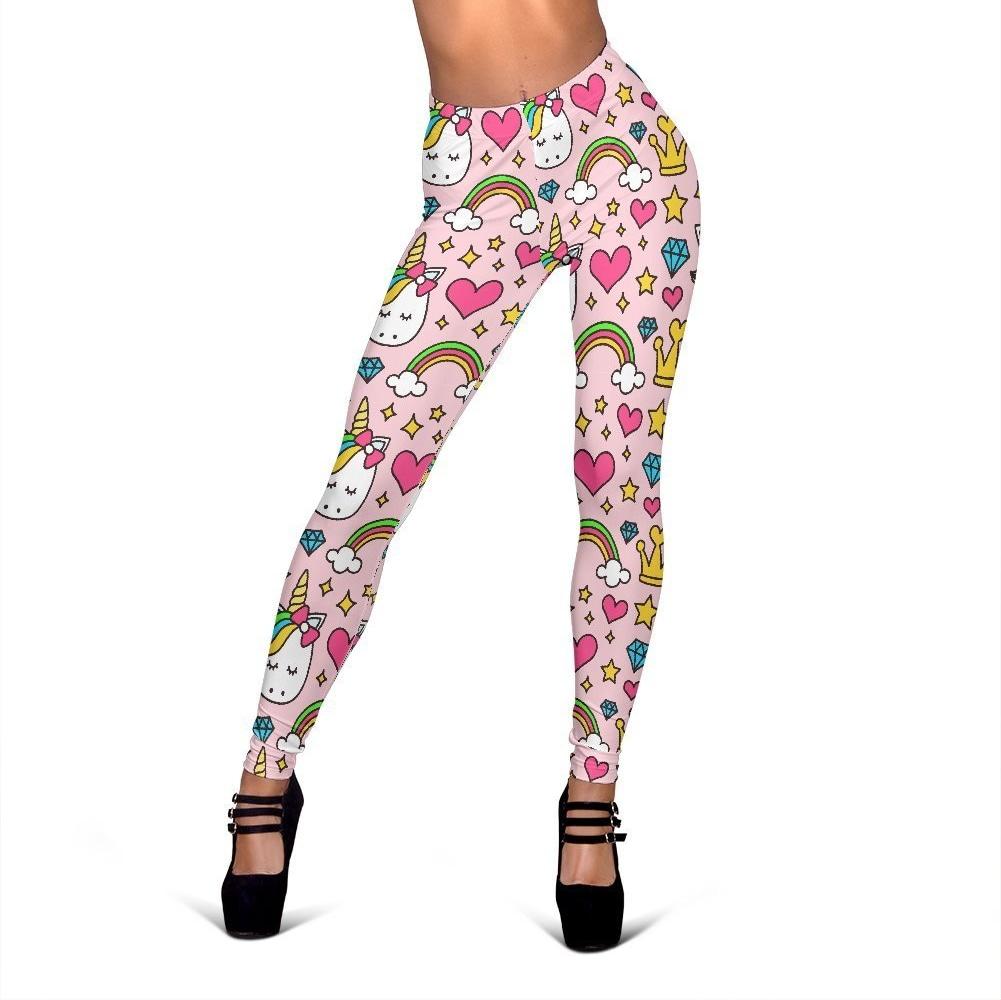 Unicorn Pattern Print Women Leggings-grizzshop