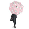 Unicorn Pink Pattern Print Automatic Foldable Umbrella-grizzshop